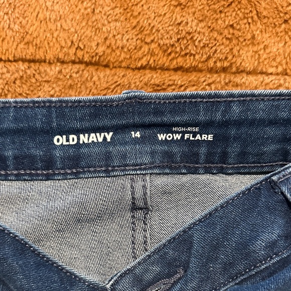 Women's Blue Flared Jeans - Picture 2 of 5